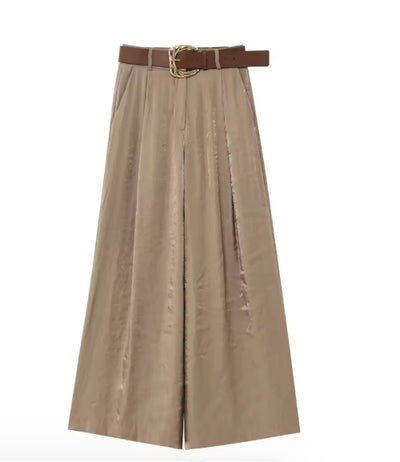 Ingrid | Sling jumpsuitbukser med belte for kvinner | bred passform